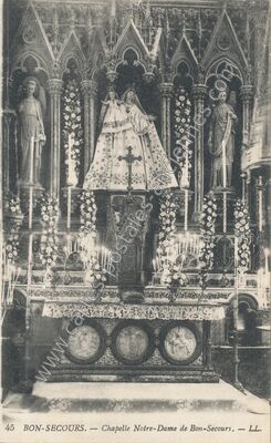 Carte postale ancienne Chapelle Notre-Dame de Bon-Secours — Bonsecours (Seine-Maritime)