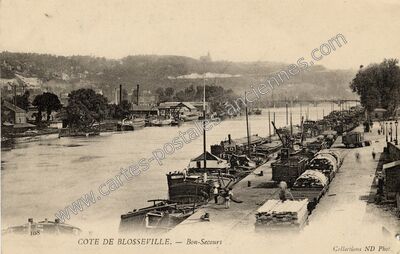 Carte postale ancienne Côte de Blosseville — Bonsecours (Seine-Maritime)
