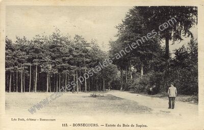 Carte postale ancienne Entrée du Bois de Sapins — Bonsecours (Seine-Maritime)