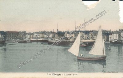 Carte postale ancienne L'Avant-Port — Dieppe (Seine-Maritime)