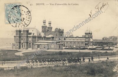 Carte postale ancienne Vue d'ensemble du Casino — Dieppe (Seine-Maritime)