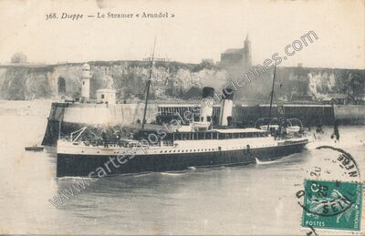 Carte postale ancienne Le Steamer « Arundel — Dieppe (Seine-Maritime)