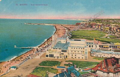 Carte postale ancienne Vue panoramique — Dieppe (Seine-Maritime)