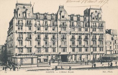 Carte postale ancienne L'Hôtel Royal — Dieppe (Seine-Maritime)