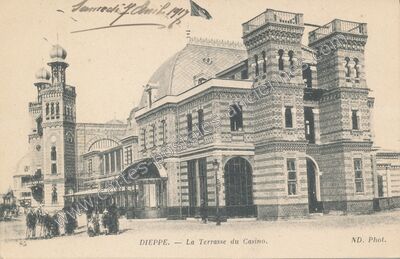 Carte postale ancienne La Terrasse du Casino — Dieppe (Seine-Maritime)