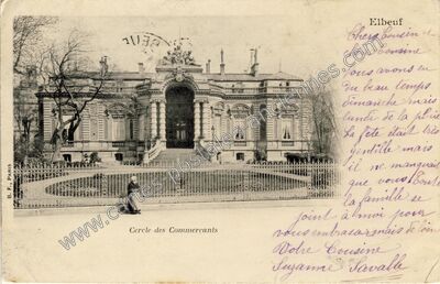 Carte postale ancienne Cercle des Commerçants — Elbeuf (Seine-Maritime)