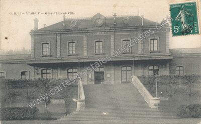 Carte postale ancienne Gare d'Elbeuf-Ville — Elbeuf (Seine-Maritime)