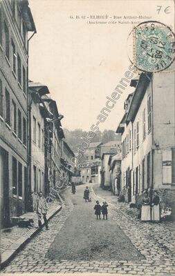Carte postale ancienne Rue Arthur-Hulme (Ancienne côte Saint-Auct — Elbeuf (Seine-Maritime)