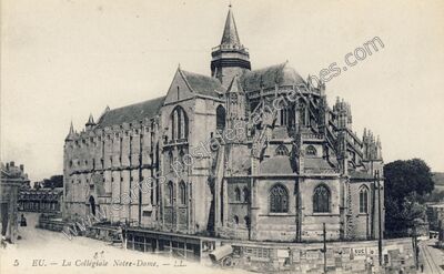 Carte postale ancienne La Collégiale Notre-Dame — Eu (Seine-Maritime)