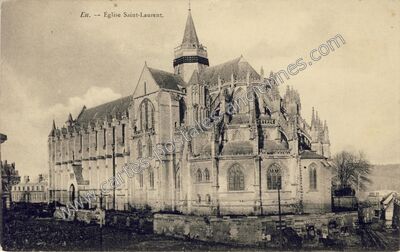 Carte postale ancienne Église Saint-Laurent — Eu (Seine-Maritime)