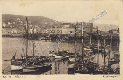 Carte postale ancienne L'Avant-port — Fécamp (Seine-Maritime)