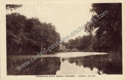 Carte postale ancienne Casino - Le Lac — Forges-les-Eaux (Seine-Maritime)