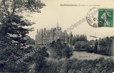 Carte postale ancienne Le Château — Gaillefontaine (Seine-Maritime)
