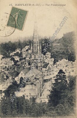 Carte postale ancienne Vue Panoramique — Harfleur (Seine-Maritime)