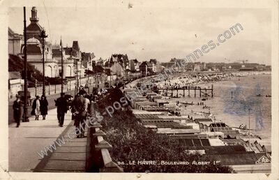 Carte postale ancienne Boulevard Albert 1er — Le Havre (Seine-Maritime)