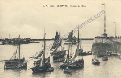 Carte postale ancienne Bateaux de Pêche — Le Havre (Seine-Maritime)