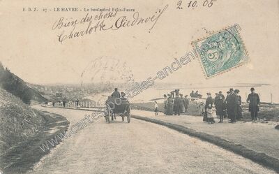 Carte postale ancienne Le boulevard Félix-Faure — Le Havre (Seine-Maritime)