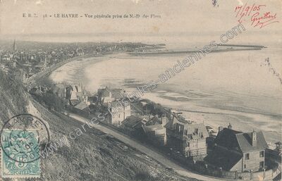 Carte postale ancienne Vue générale prise de N.-D des Flots — Le Havre (Seine-Maritime)