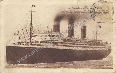Carte postale ancienne Paquebot "Ile-de-France — Le Havre (Seine-Maritime)