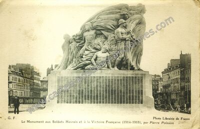 Carte postale ancienne Le Monument aux Soldats Havrais et à la Victoire Française — Le Havre (Seine-Maritime)