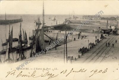 Carte postale ancienne L'Entrée du Port — Le Havre (Seine-Maritime)