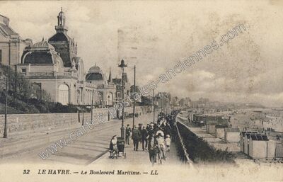 Carte postale ancienne Le Boulevard Maritime — Le Havre (Seine-Maritime)