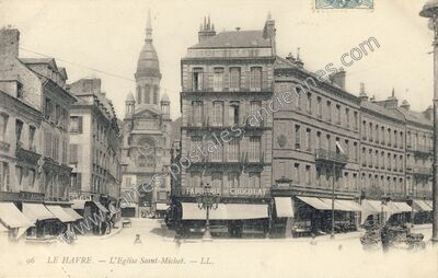 Carte postale ancienne L'Eglise Saint-Michel — Le Havre (Seine-Maritime)