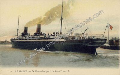 Carte postale ancienne Le Transatlantique "La Savoie — Le Havre (Seine-Maritime)