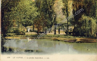 Carte postale ancienne Le Jardin Saint-Roch — Le Havre (Seine-Maritime)