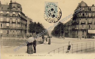 Carte postale ancienne Le Boulevard François Ier — Le Havre (Seine-Maritime)