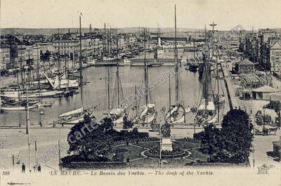 Carte postale ancienne Le Bassin des Yachts — Le Havre (Seine-Maritime)
