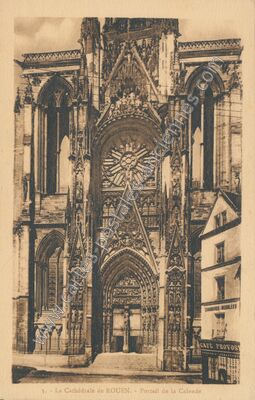 Carte postale ancienne La Cathédrale - Portail de la Calende — Rouen (Seine-Maritime)