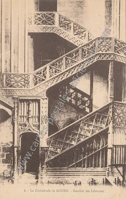 Carte postale ancienne La Cathédrale de ROUEN. - Escalier des Libraires — Rouen (Seine-Maritime)