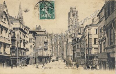 Carte postale ancienne Place Eau de-Robec — Rouen (Seine-Maritime)