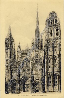 Carte postale ancienne Cathédrale - Ensemble — Rouen (Seine-Maritime)