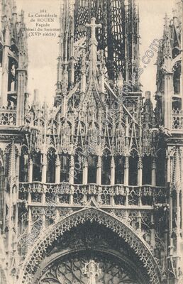 Carte postale ancienne La Cathédrale Façade Détail du Sommet (XVIe siècle) — Rouen (Seine-Maritime)