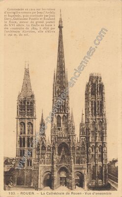 Carte postale ancienne La Cathédrale de Rouen - Vue d'ensemble — Rouen (Seine-Maritime)
