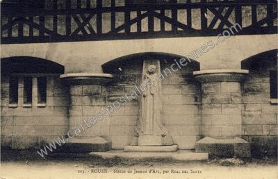 Carte postale ancienne Statue de Jeanne d'Arc — Rouen (Seine-Maritime)