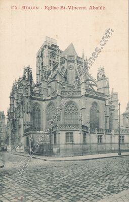 Carte postale ancienne Eglise St-Vincent. Abside — Rouen (Seine-Maritime)