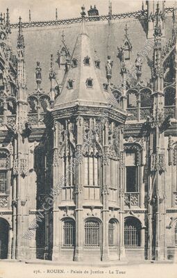 Carte postale ancienne Palais de Justice - La Tour — Rouen (Seine-Maritime)