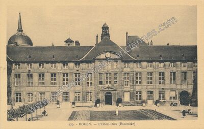 Carte postale ancienne L'Hôtel-Dieu (Ensemble) — Rouen (Seine-Maritime)