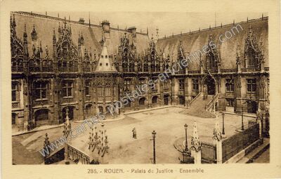 Carte postale ancienne Palais de Justice - Ensemble — Rouen (Seine-Maritime)