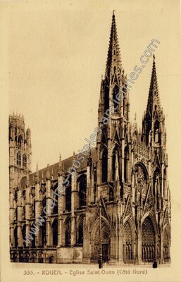 Carte postale ancienne Église Saint-Ouen (Côté Nord) — Rouen (Seine-Maritime)