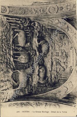 Carte postale ancienne La Grosse Horloge - Détail de la Voûte — Rouen (Seine-Maritime)