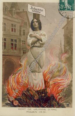 Carte postale ancienne Mort de Jeanne d'Arc — Rouen (Seine-Maritime)