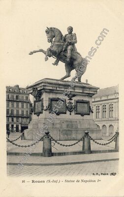 Carte postale ancienne Statue de Napoléon Ier — Rouen (Seine-Maritime)