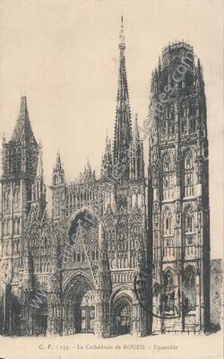 Carte postale ancienne La Cathédrale de Rouen - Ensemble — Rouen (Seine-Maritime)