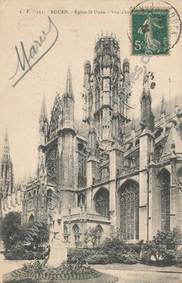 Carte postale ancienne Eglise St Ouen — Rouen (Seine-Maritime)