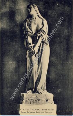 Carte postale ancienne Statue de Jeanne d'Arc, par Feuchère — Rouen (Seine-Maritime)