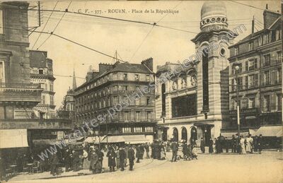 Carte postale ancienne Place de la République — Rouen (Seine-Maritime)